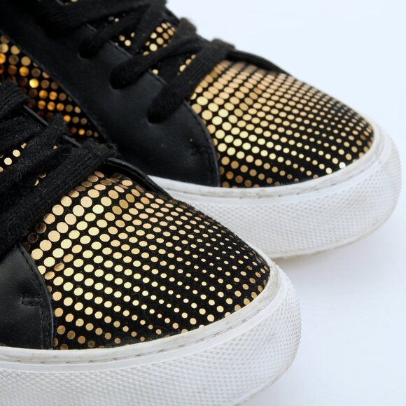 Red Dragon Fly Goldtone Embellishments High Top in Gold Black Women Size 10 - Picture 12 of 16